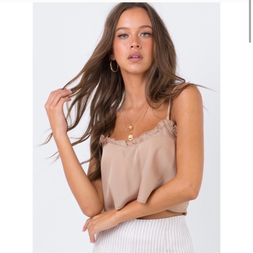 Princess Polly Levi crop top in beige